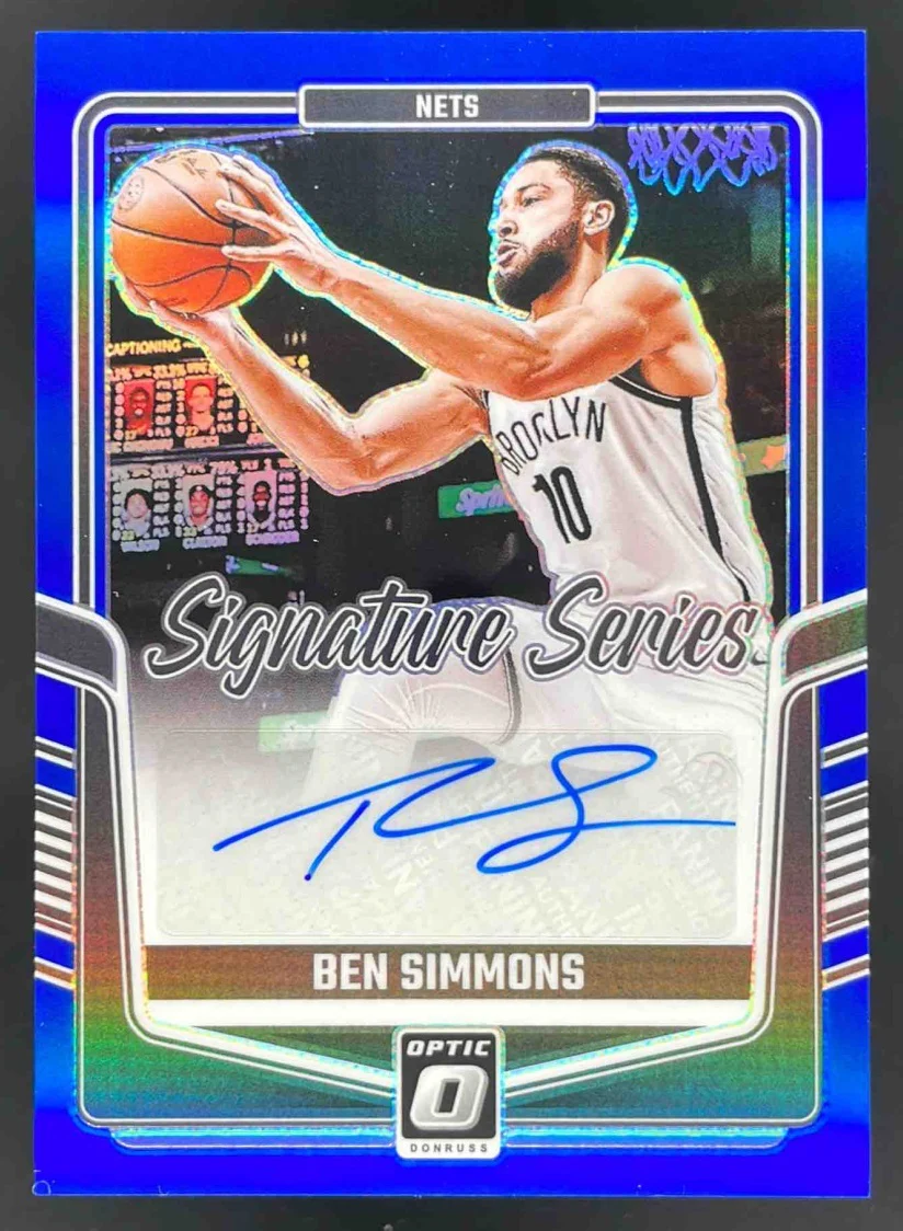 2024 Panini Donruss Optic Signature Series Blue Prizm #17 Ben Simmons Auto /25