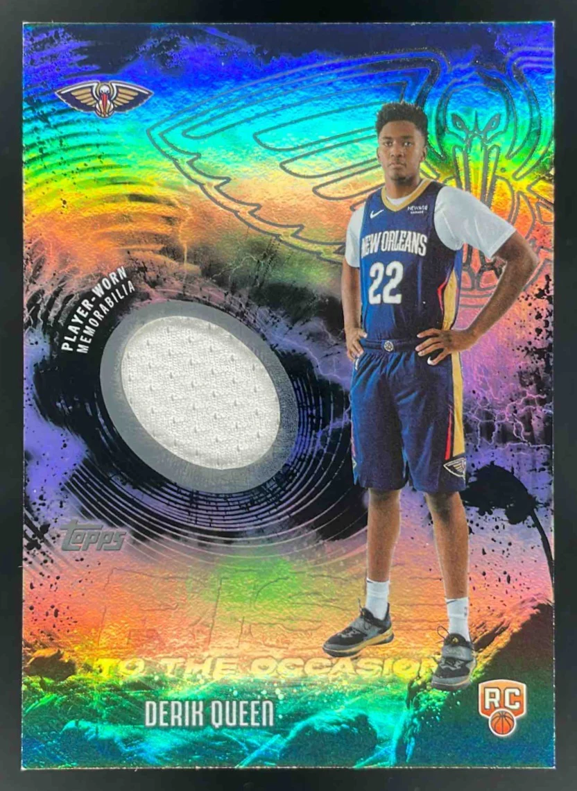 2025-26 Topps Rise to the Occasion Relic Rainbow Foil #RTO-DQ Derik Queen RC