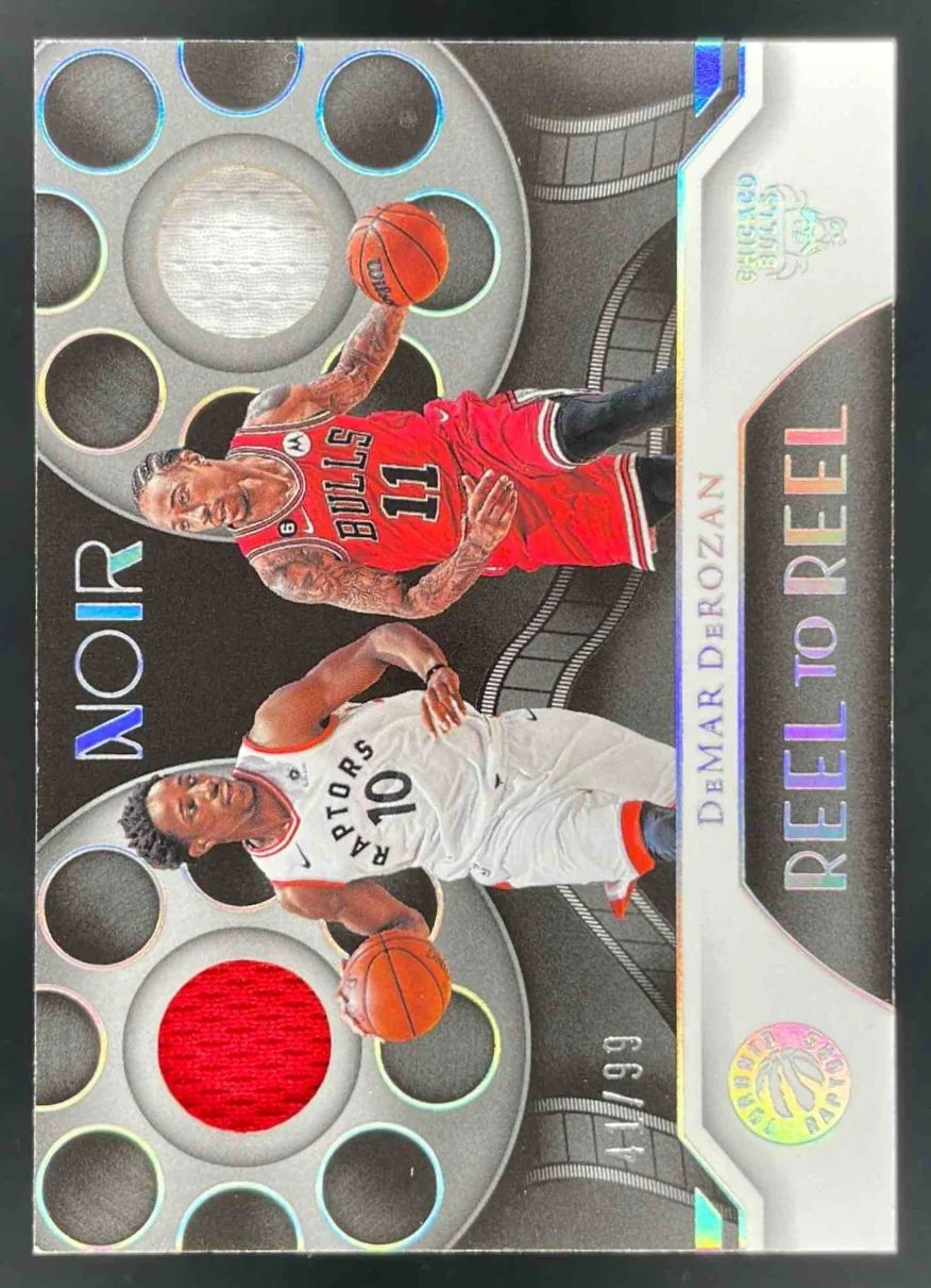 2022-23 Panini Noir Reel to Reel Memorabilia #RRM-DDR DeMar DeRozan /99