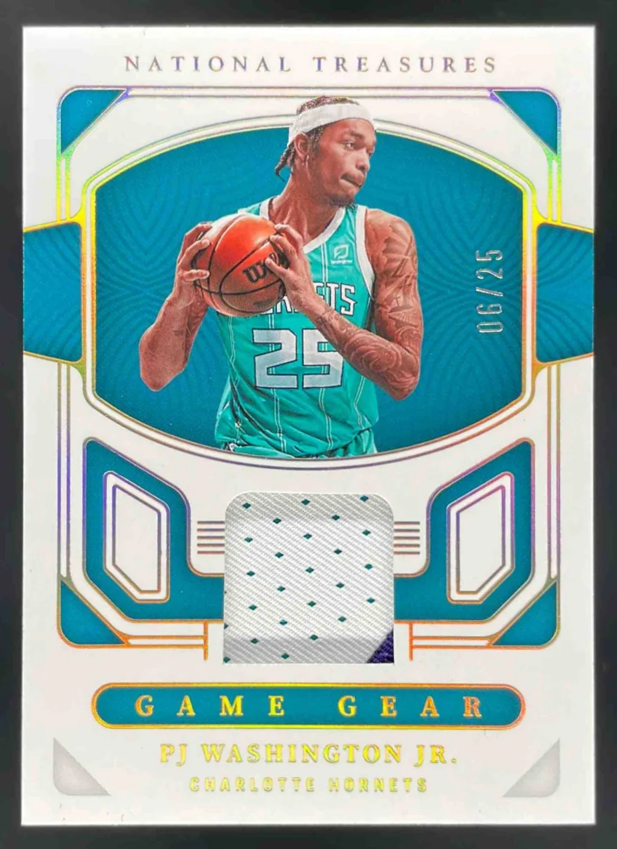 2022-23 Panini National Treasures Game Gear Prime #GG-HJP PJ Washington Jr. /25