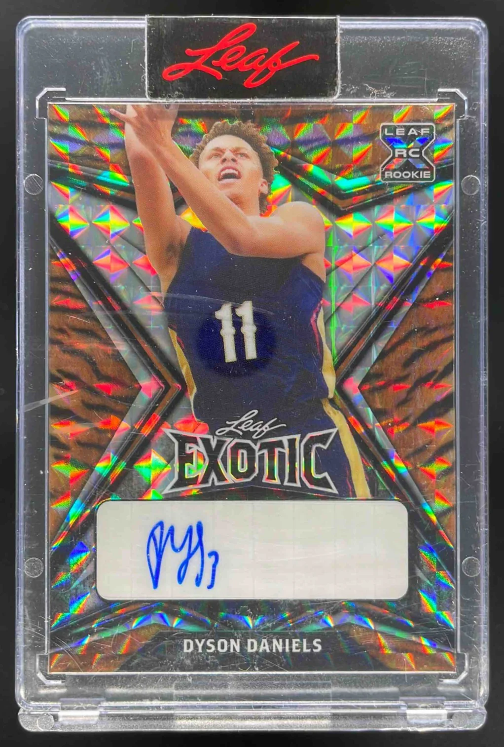 2022-23 Leaf Exotic Mosaics Tiger #BA-DD2 Dyson Daniels RC Auto /7