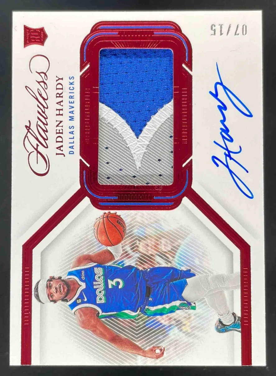 2022 Flawless Horizontal Patch Auto Ruby #JHD Jaden Hardy Autograph RC Auto /15