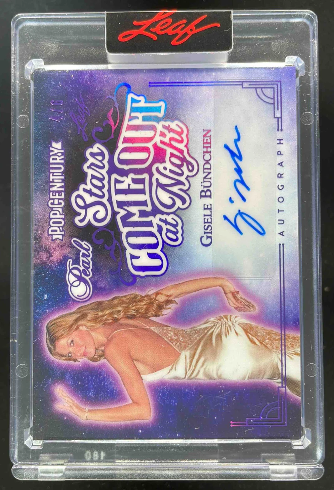 2025 Leaf Metal Pearl Stars Come Out At Night Purple Gisele Bundchen Auto /6