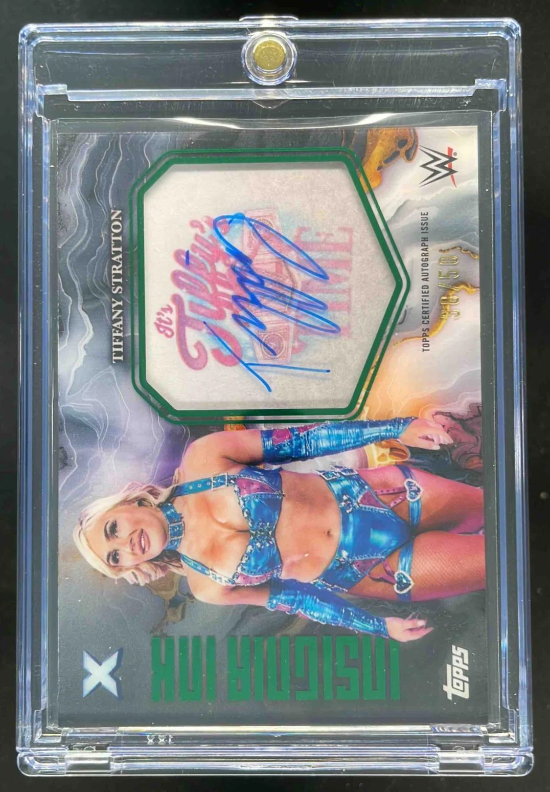 2025 Topps Exalted Insignia Ink Autographs Green #TSN Tiffany Stratton Auto /50