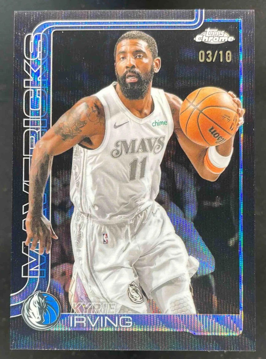 2025-26 Topps Chrome Black Wave Refractor #40 Kyrie Irving /10
