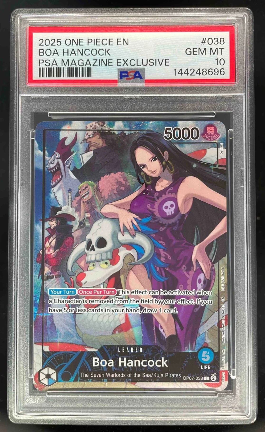 2025 One Piece EN PSA Magazine Exclusive #038 BOA Hancock PSA 10