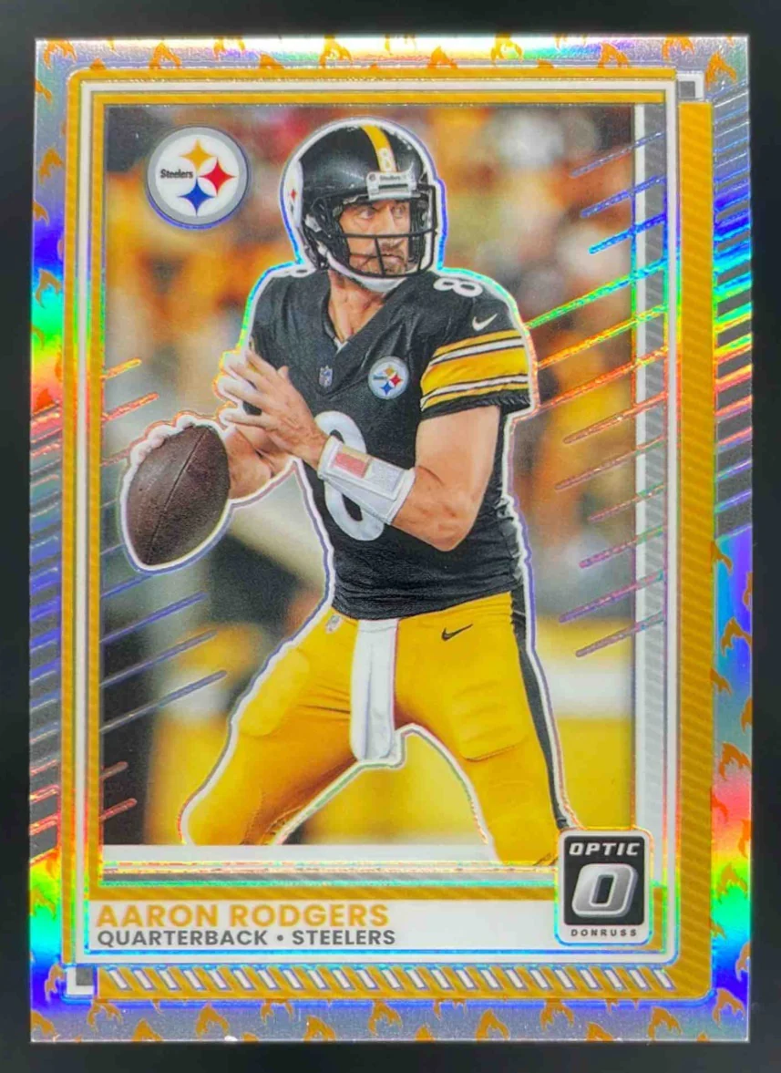 2025 Panini Donruss Optic Fire Prizm #75 Aaron Rodgers