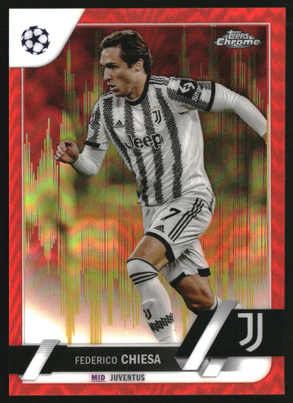 2022-23 Topps Chrome UEFA Red Gold Seismic Refractors #83 Federico Chiesa
