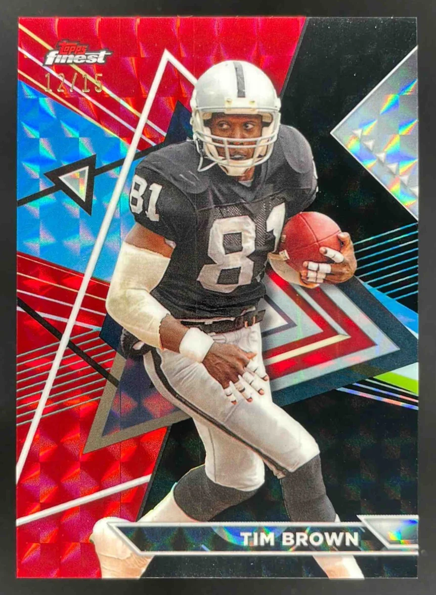 2023 Topps Composite Finest Black Red Geometric Refractors #228 Tim Brown /15
