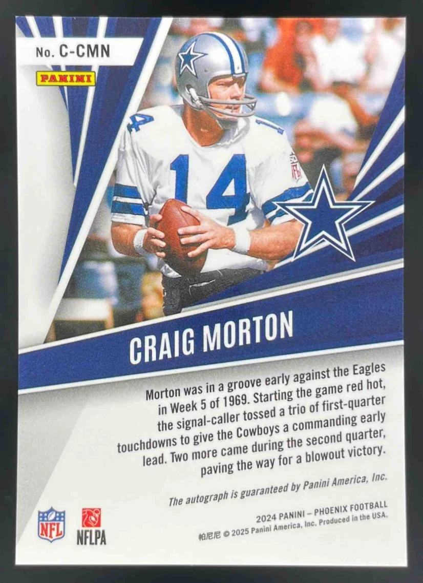 2024 Panini Phoenix Calligraphy #C-CMN Craig Morton Auto - Image 2
