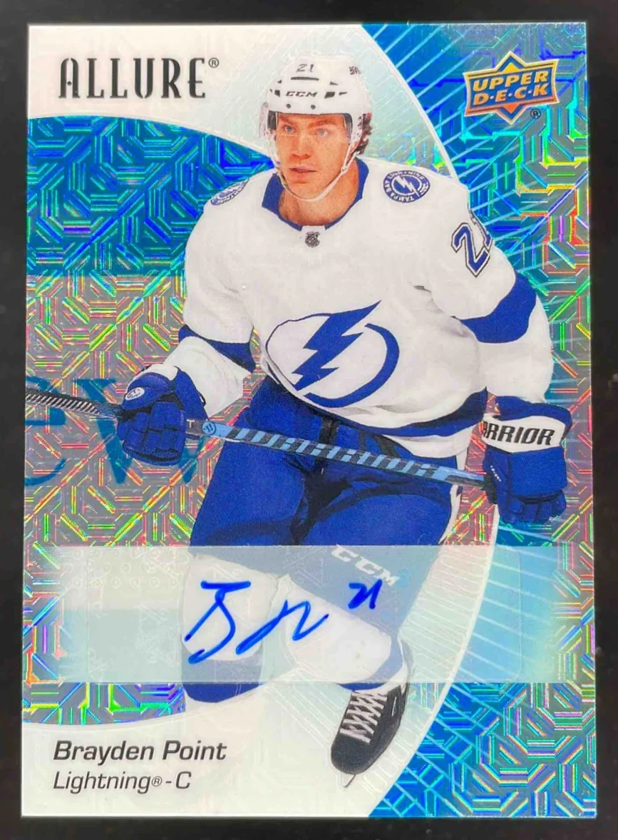 2023-24 Upper Deck Allure Blue Line Auto #85 Brayden Point Auto /35