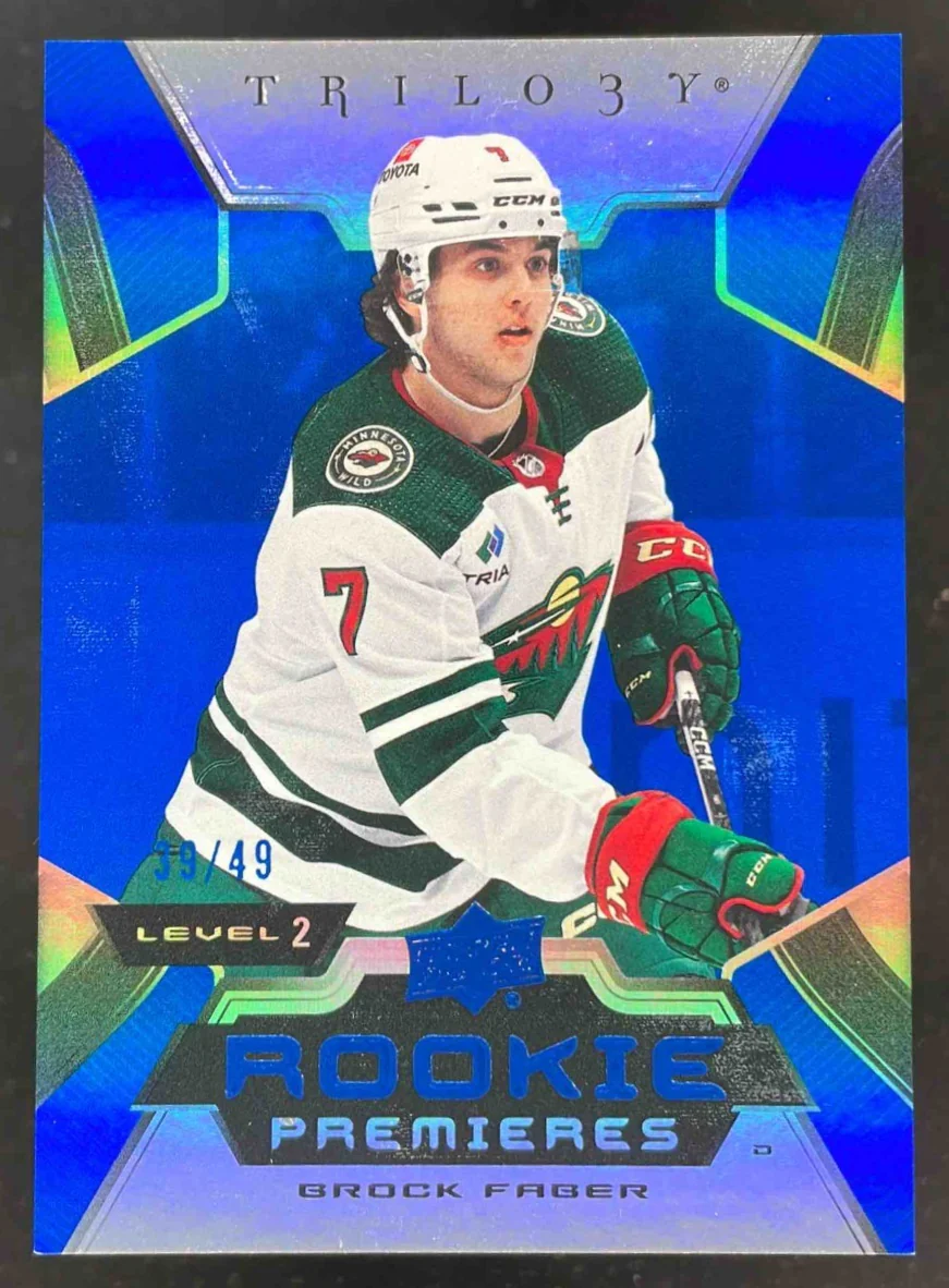 2023-24 Upper Deck Trilogy Blue #199 Brock Faber RC /49