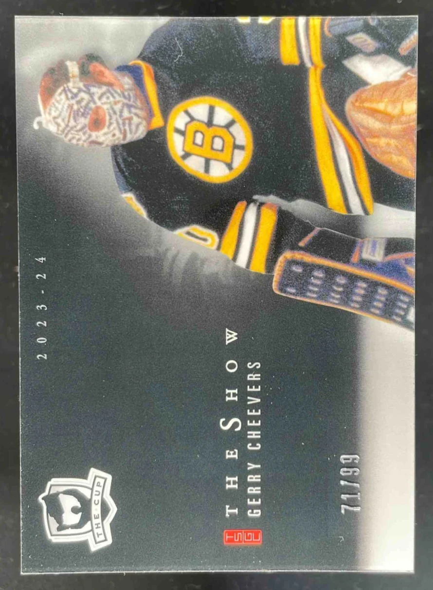 2023-24 Upper Deck The Cup The Show Black #SB-CS Gerry Cheevers /99