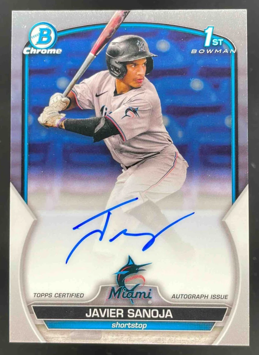2023 Bowman Chrome Prospect Autographs #CPA-JSJ Javier Sanoja RC Auto