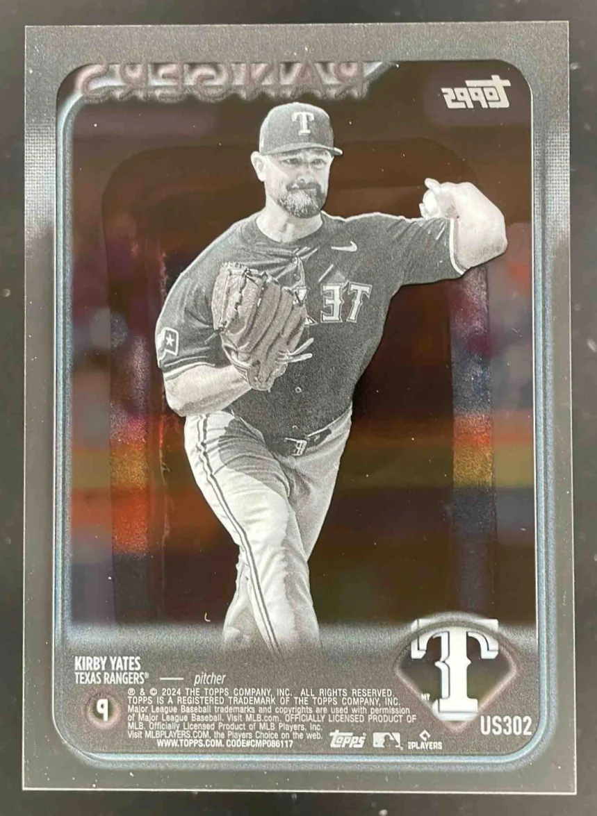 2024 Topps Update Clear #US302 Kirby Yates /10 - Image 2