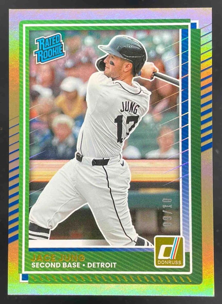 2025 Panini Donruss Gold #52 Jace Jung Rated Rookie /10