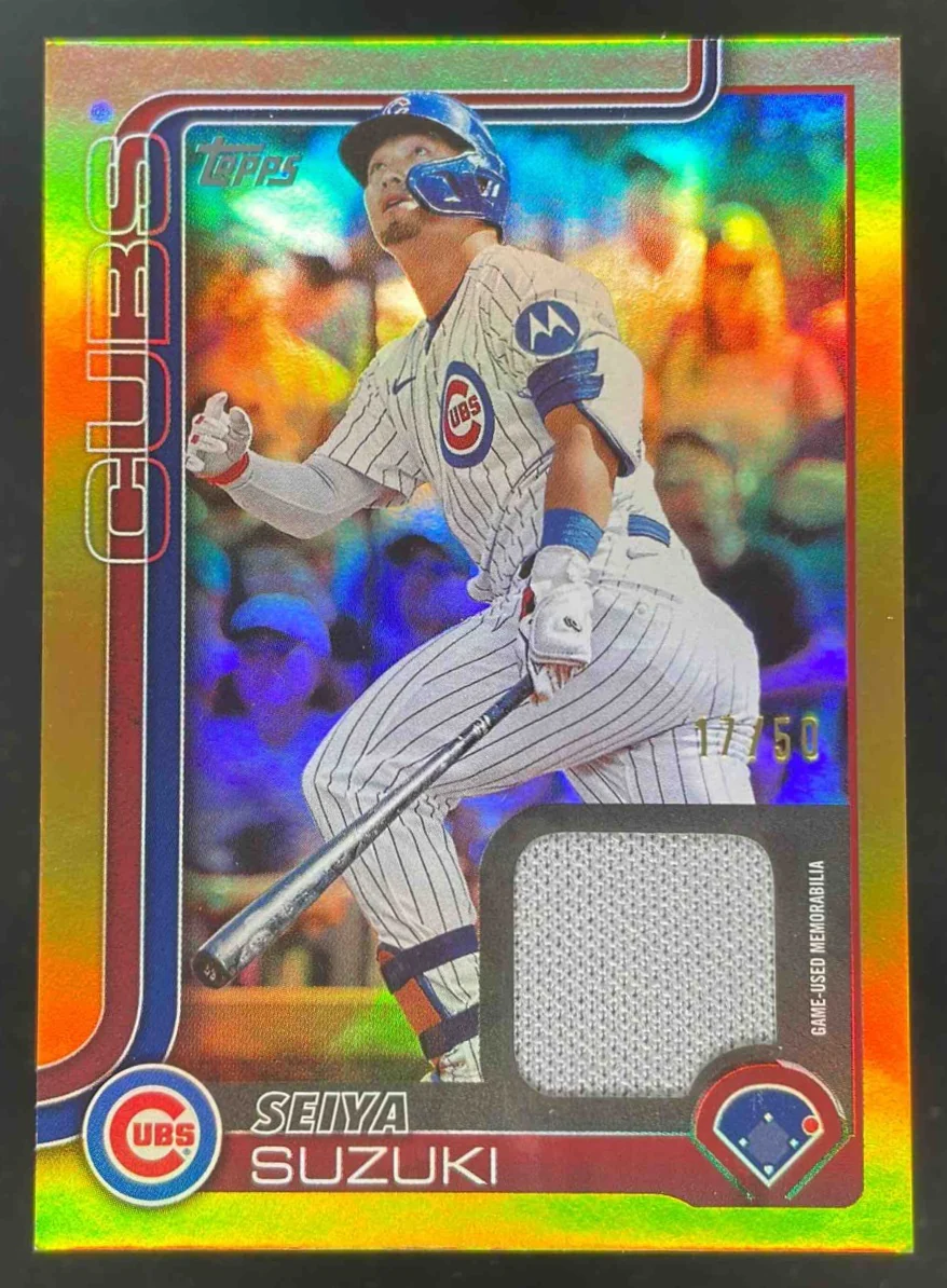 2025 Topps Real One Relics Series 2 Gold Foil #457 Seiya Suzuki /50