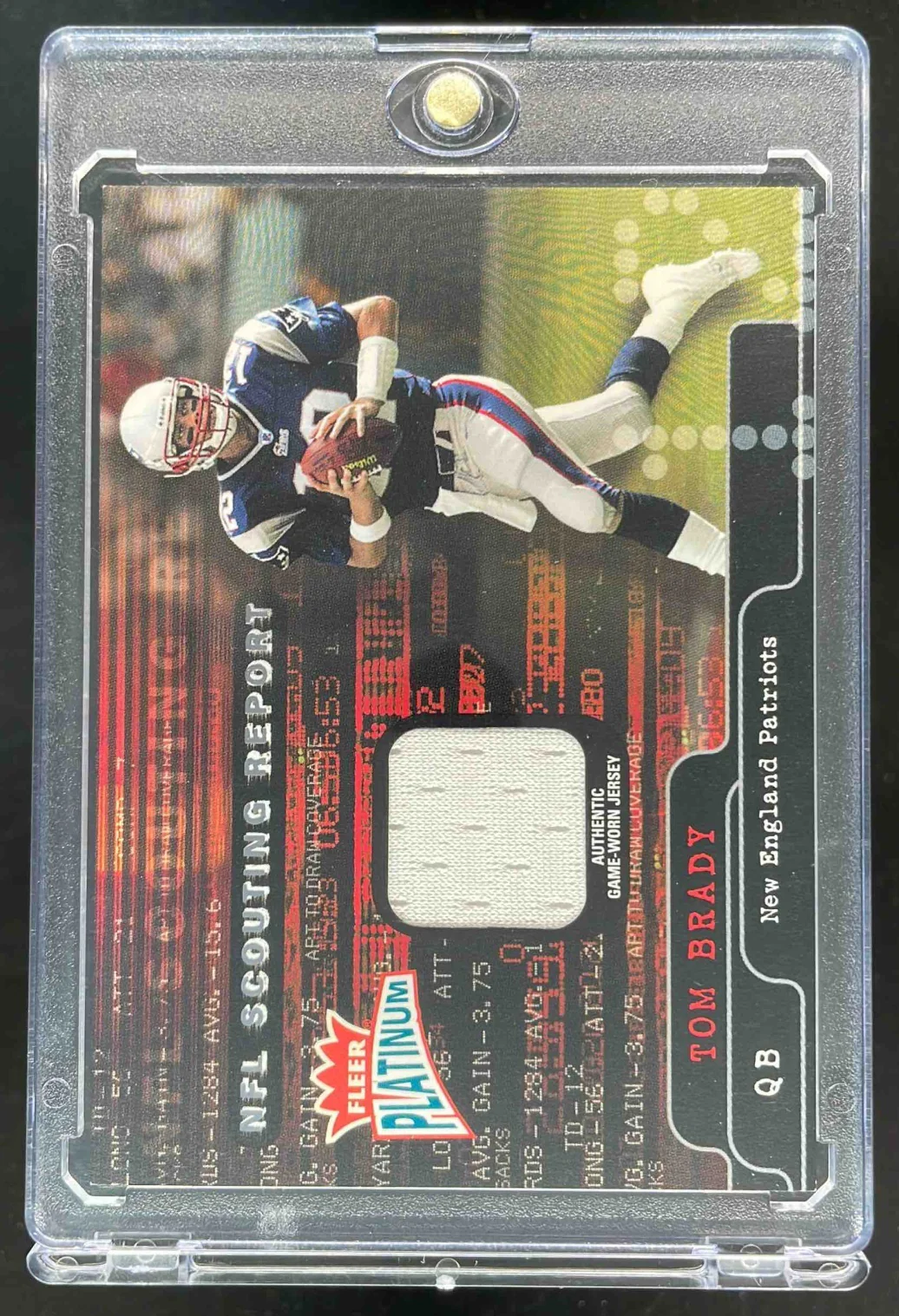 2004 Fleer Platinum NFL Scouting Report Jersey #SR-TB Tom Brady /250