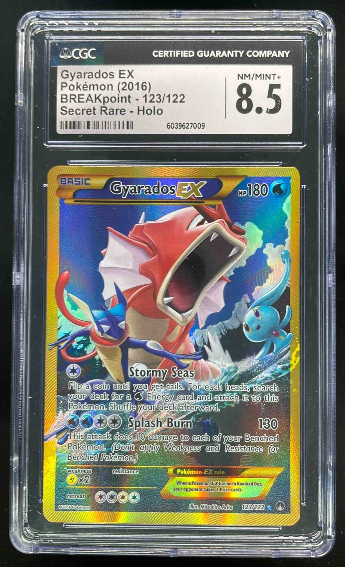 2016 Pokemon XY BREAKpoint #123/122 Gyarados CGC 8.5