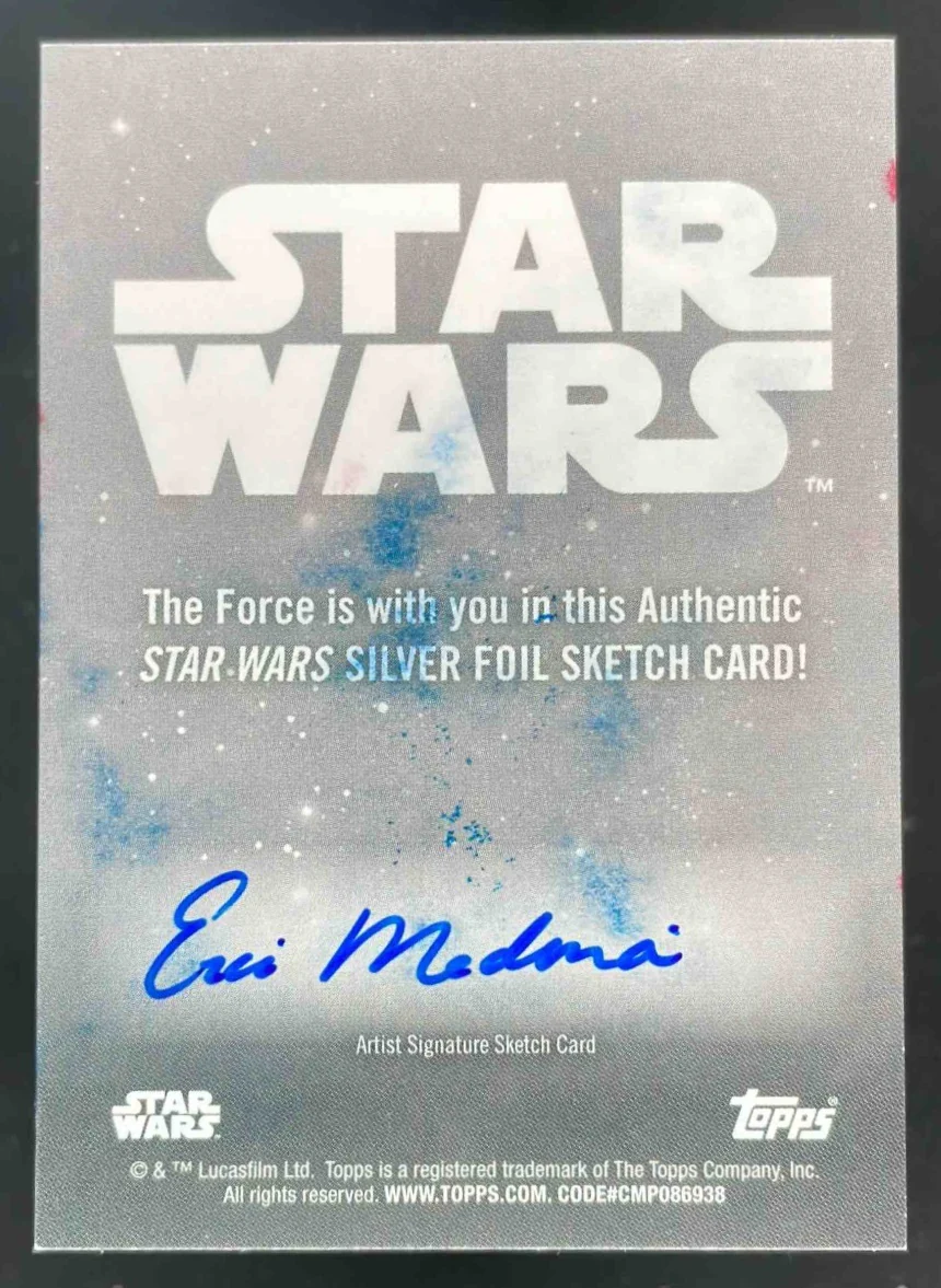 Star Wars The Force With You Sketch Card Artist Autograph E M Auto 1/1 - Image 2