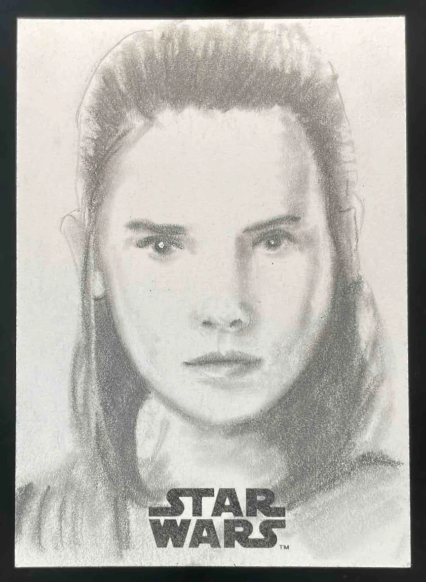 Star Wars The Last Jedi Sketch Card Artist Auto Dave Fowler 1/1