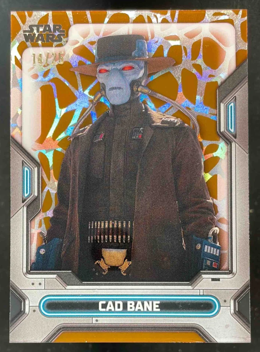 2023 Topps Star Wars High-Tek Pattern 2 Orange Diffractors #39 Cad Bane /25
