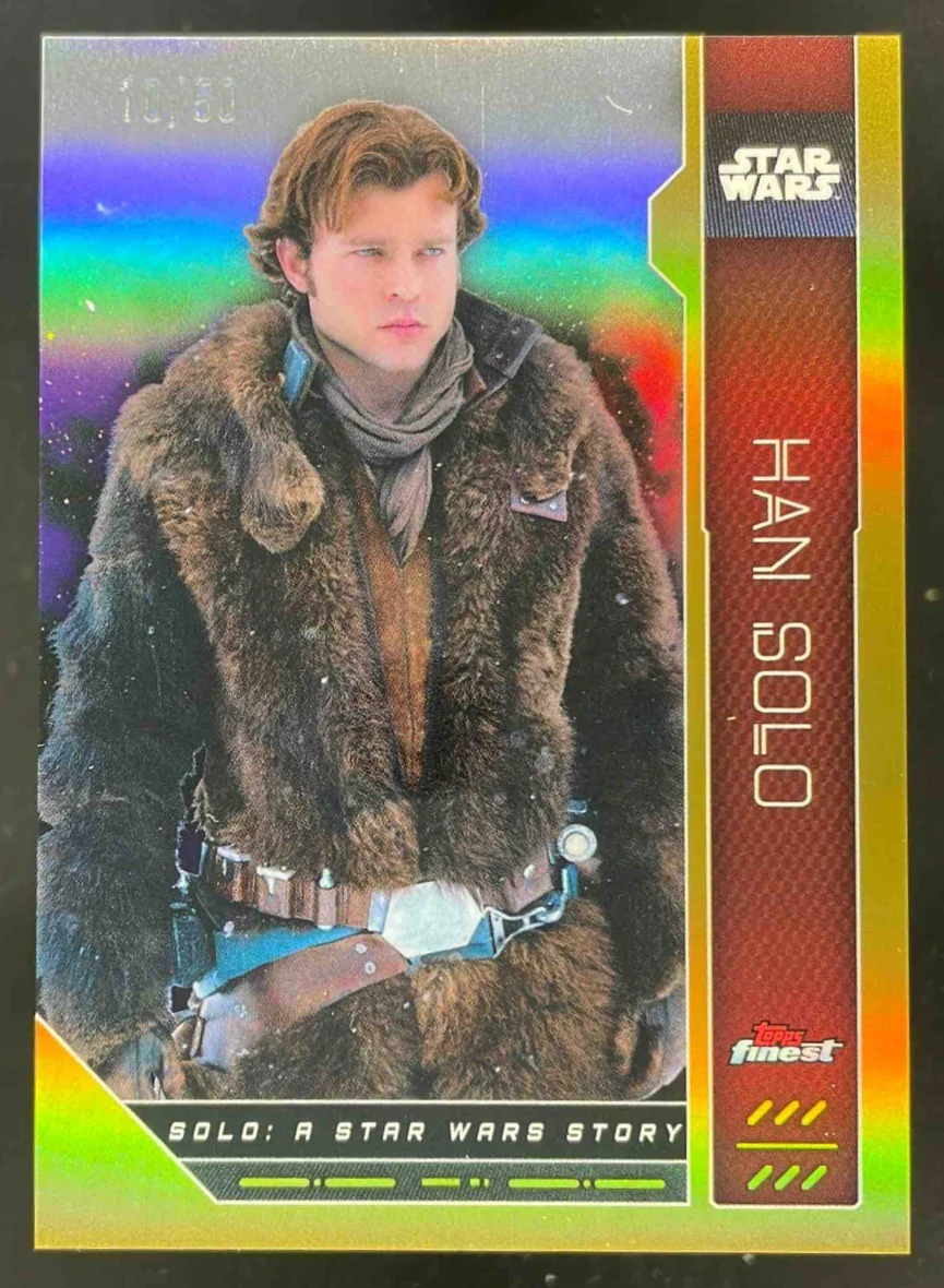 2023 Topps Finest Star Wars Gold #FN-91 Han Solo /50