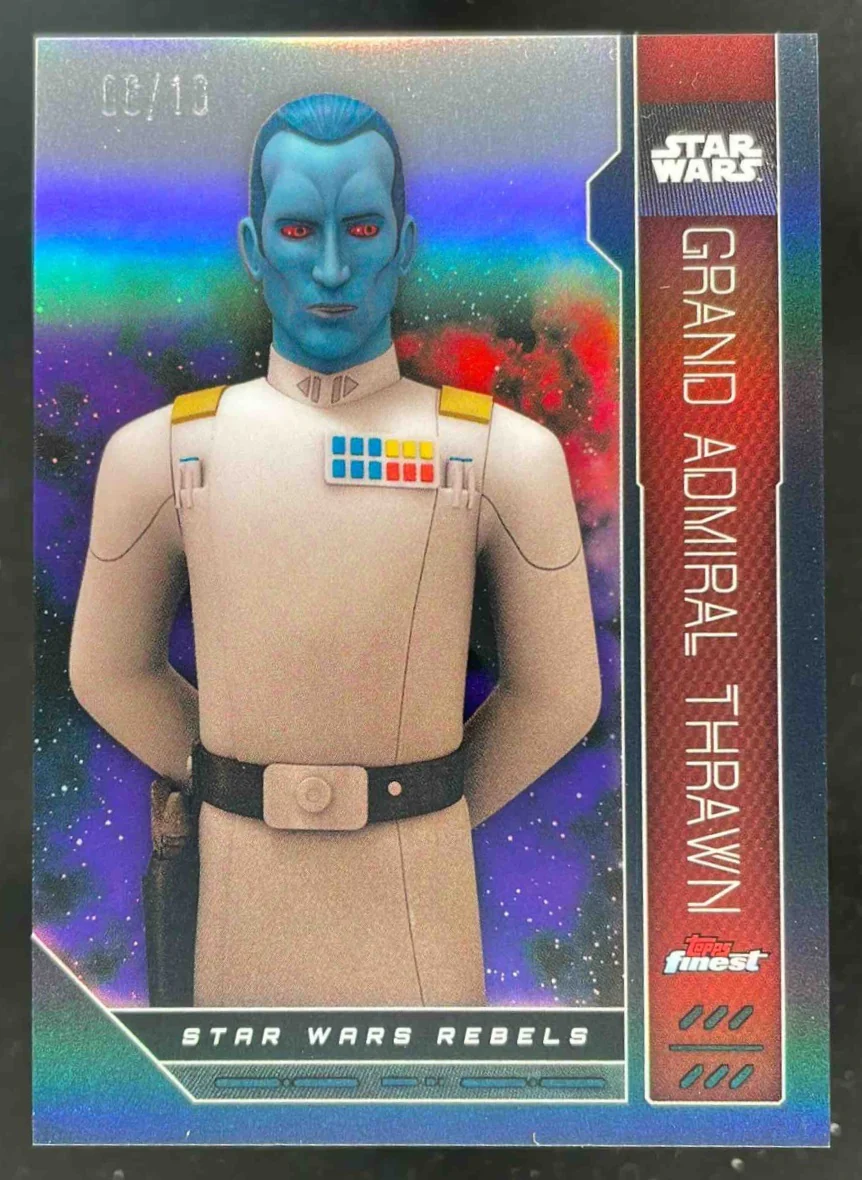 2023 Topps Finest Star Wars Black #FN-4 Grand Admiral Thrawn /10
