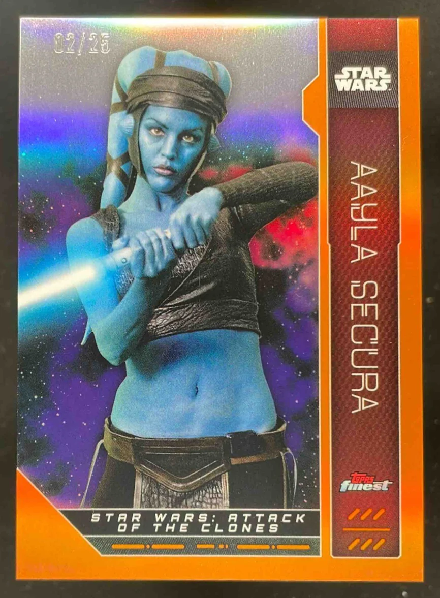 2023 Topps Finest Star Wars Orange #FN-20 Aayla Secura /25