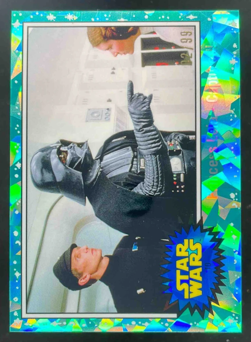 2022 Topps Chrome Sapphire Star Wars Aqua #10 Princess Leia - Captured!/99