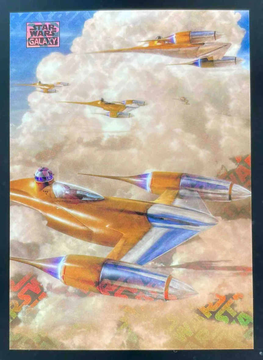 2025 Topps Chrome Star Wars Star Wars LogoFractor #79 N-1 Starfighters /77