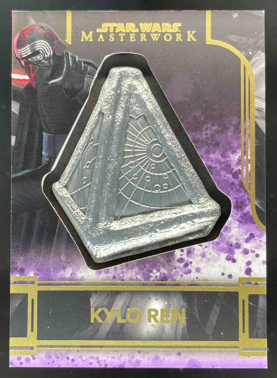 2022 Topps Star Wars Masterwork Tools Technology Medallions Purple Kylo Ren /50