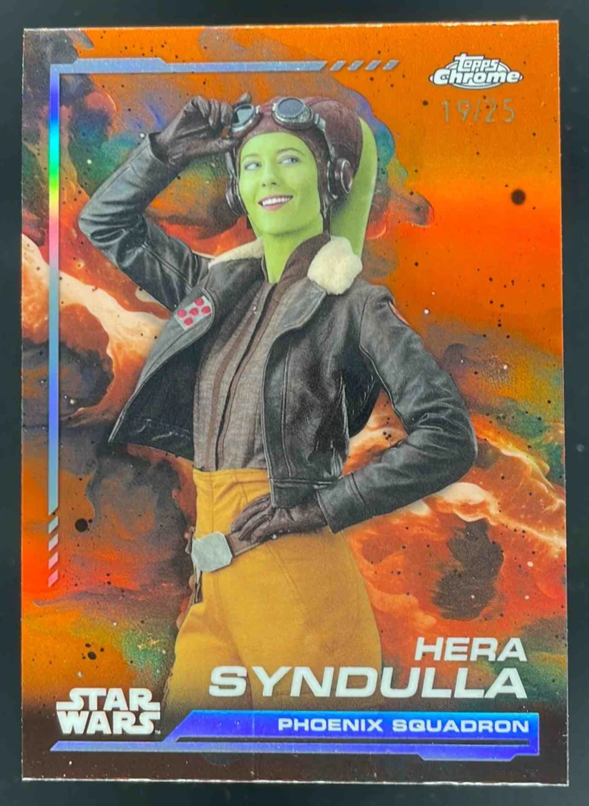 2024 Topps Chrome Star Wars Rebel Orange Refractor #2 Hera Syndulla /25