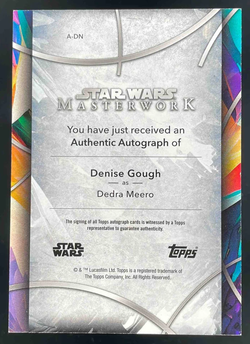 2024 Topps Star Wars Masterwork #A-DN Denise Gough as Dedra Meero Auto - Image 2