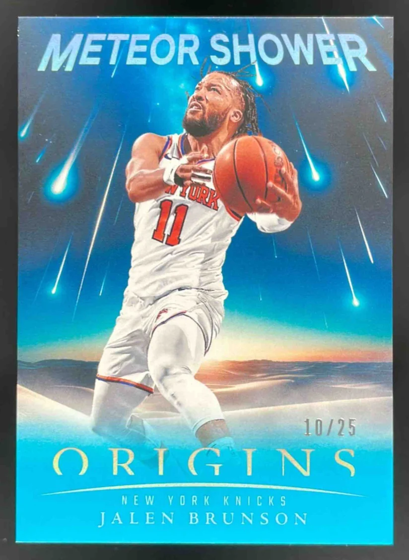 2024-25 Panini Origins Meteor Shower Turquoise #7 Jalen Brunson /25