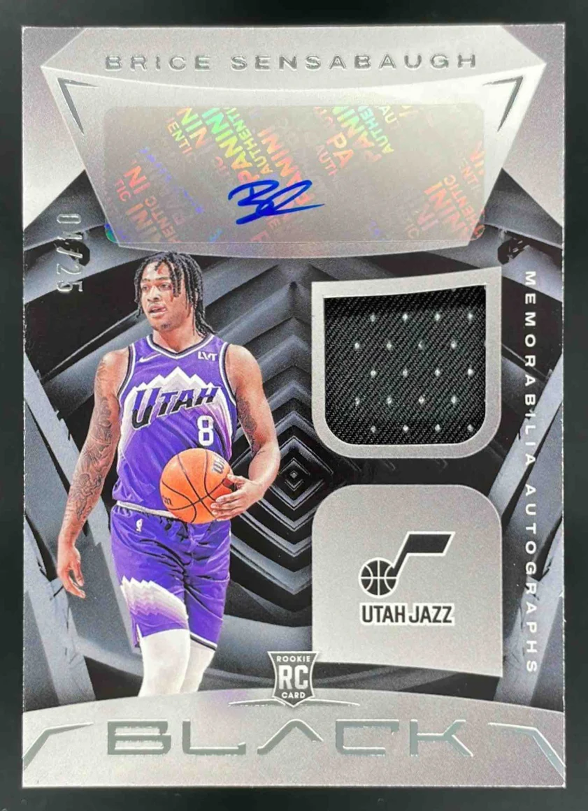 2023 Black Rookie Memorabilia Silver #RMA-BS Brice Sensabaugh Auto /25
