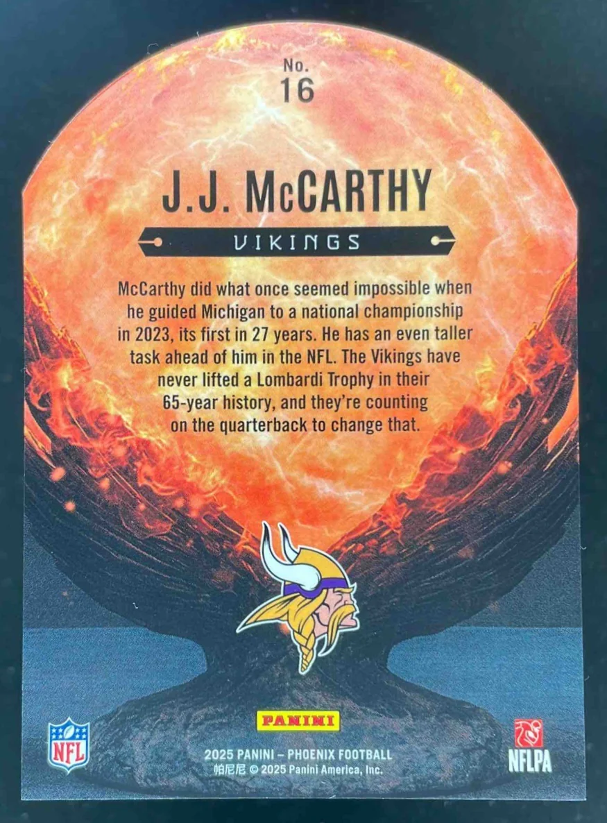 2025 Panini Phoenix Resurgent Snow Globe #16 J.J. McCarthy - Image 2
