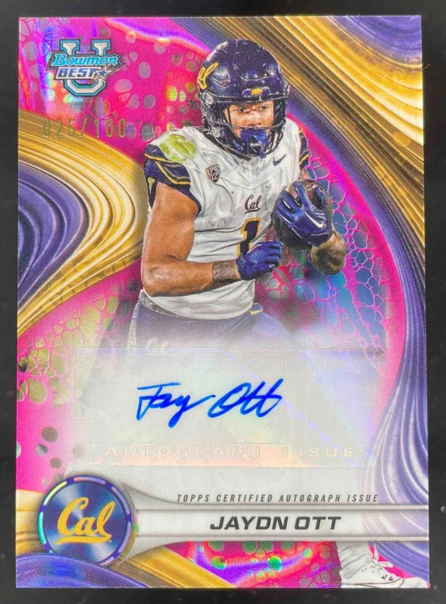 2024 Bowman Best University Best of 2024 Pink Lava #BOA-JO Jaydn Ott Auto /100