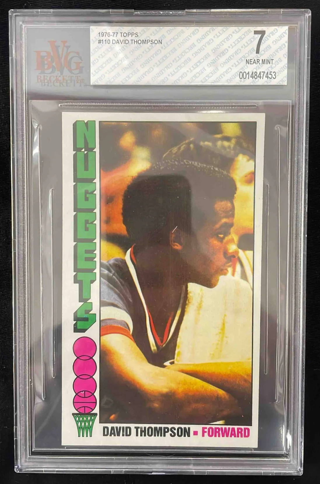 1976-77 Topps #110 David Thompson RC BGS 7