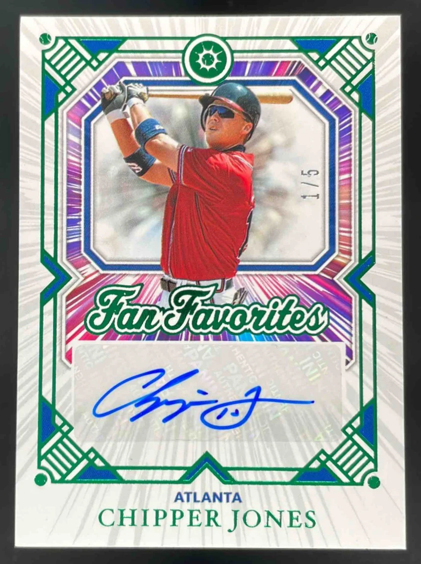 2025 Boys of Summer Fan Favorites Emerald #25 Chipper Jones Auto /5