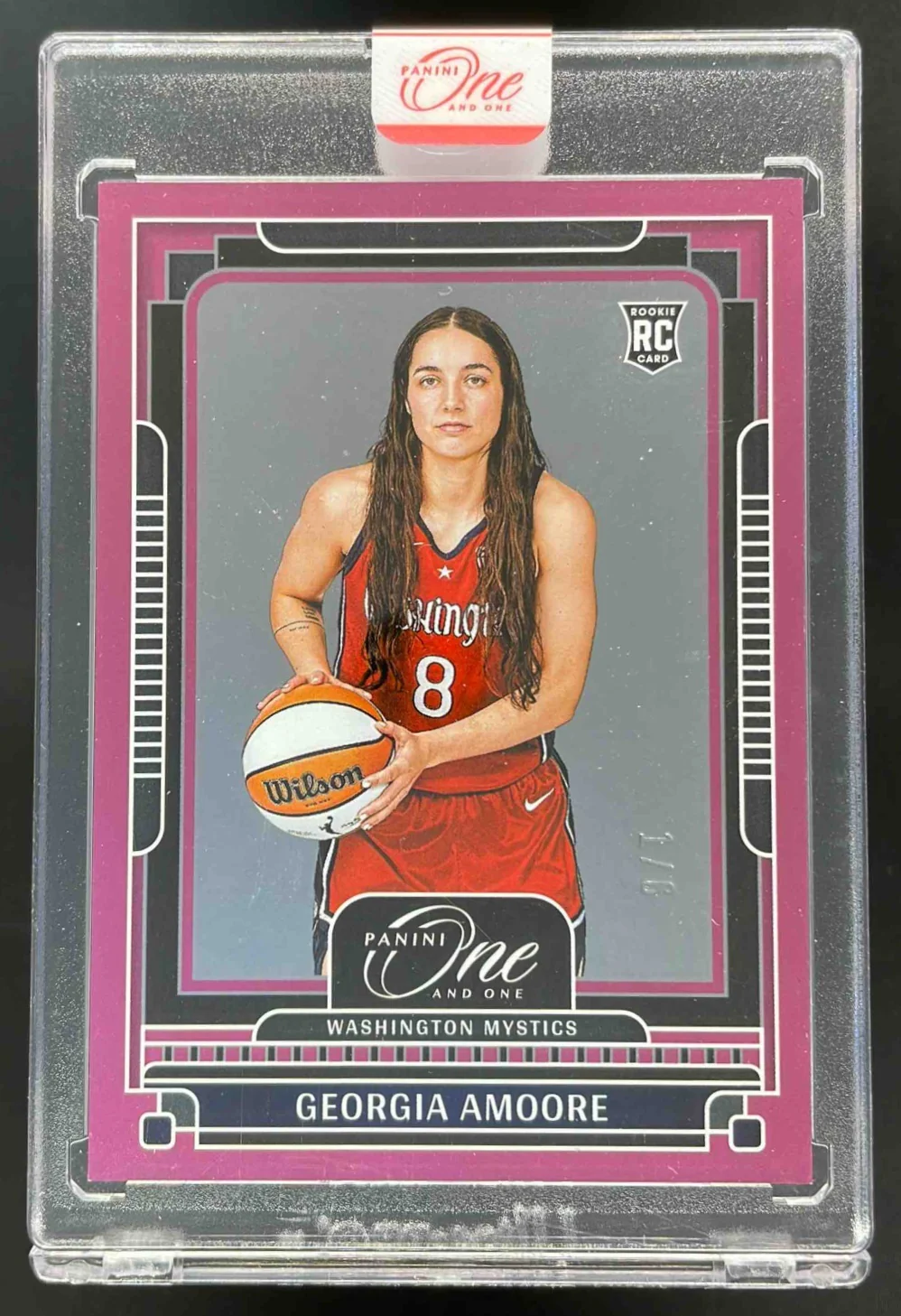 2025 Panini One and One WNBA Pink #64 Georgia Amoore RC /6