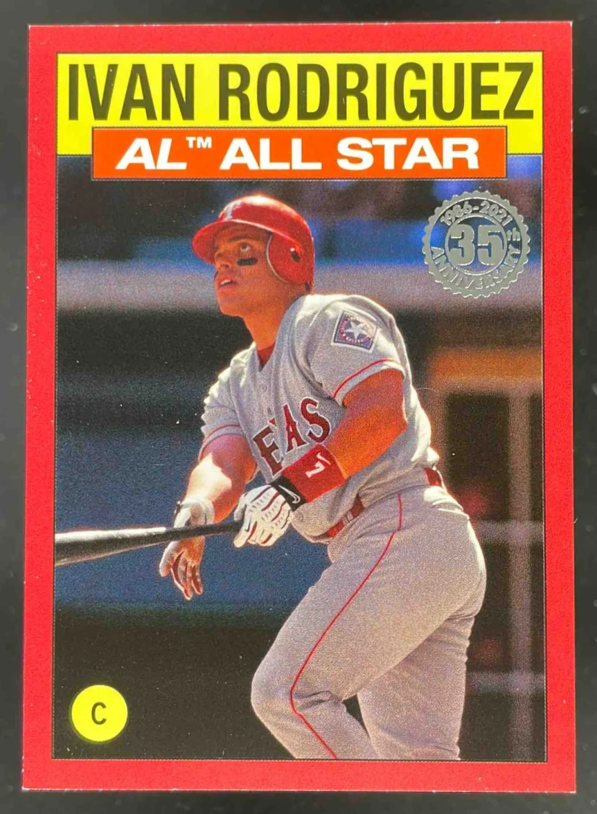 2021 Topps 1986 35th Anniversary All-Stars Red #86AS-40 Ivan Rodriguez /10