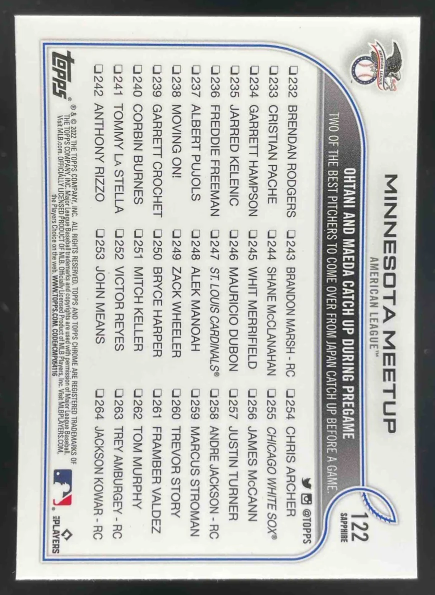 2022 Topps Chrome Sapphire Chrome #122 Minnesota Meetup - Image 2