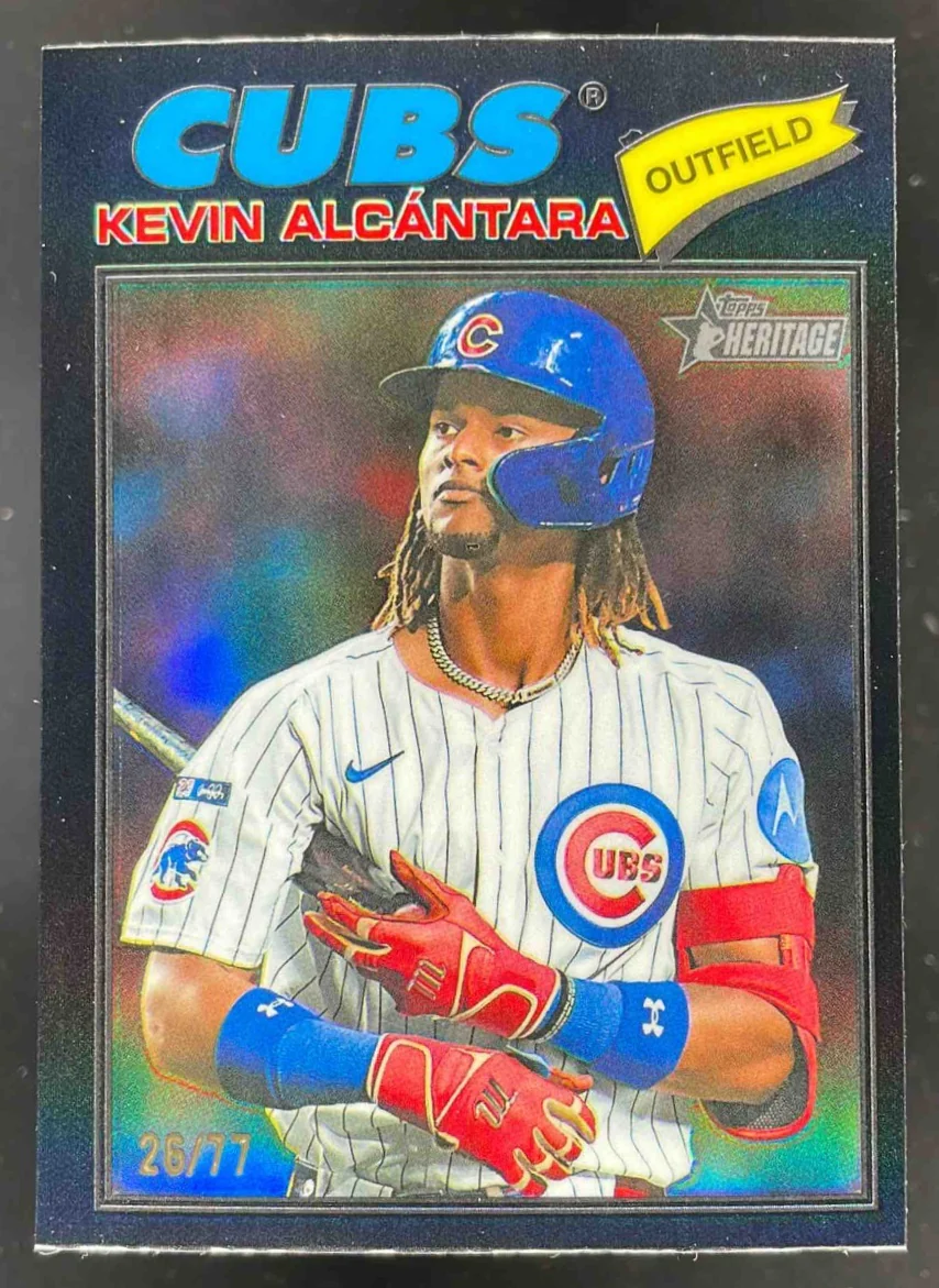 2026 Topps Heritage Chrome Black Refractor #157 Kevin Alcantara /77