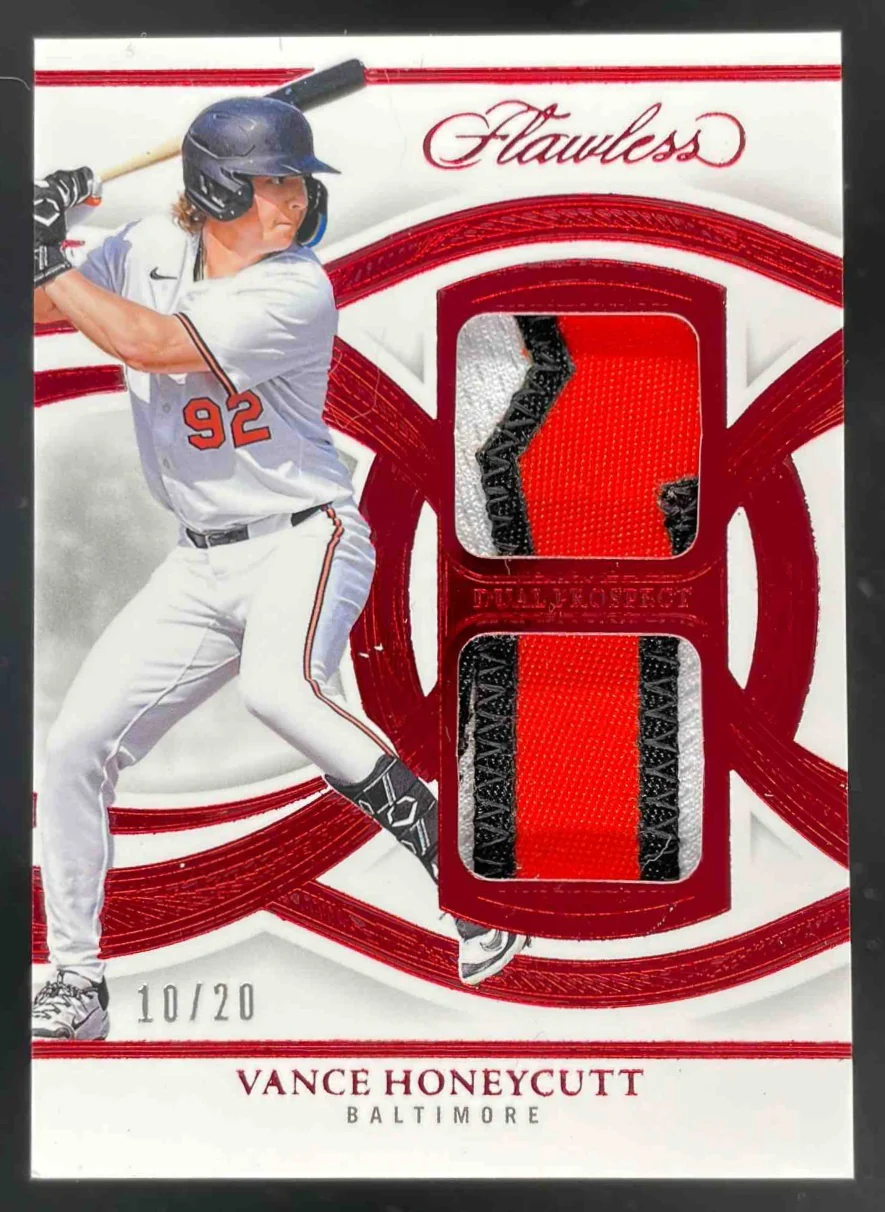 2025 Panini Flawless Dual Prospect Patches Ruby #DPP-VH Vance Honeycutt /20