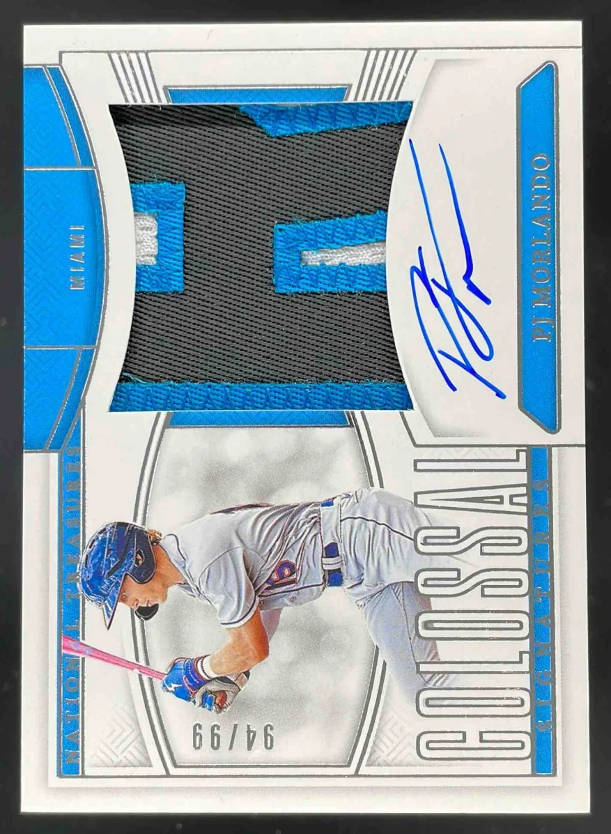 2025 National Treasures Colossal Material #21 PJ Morlando Auto /99