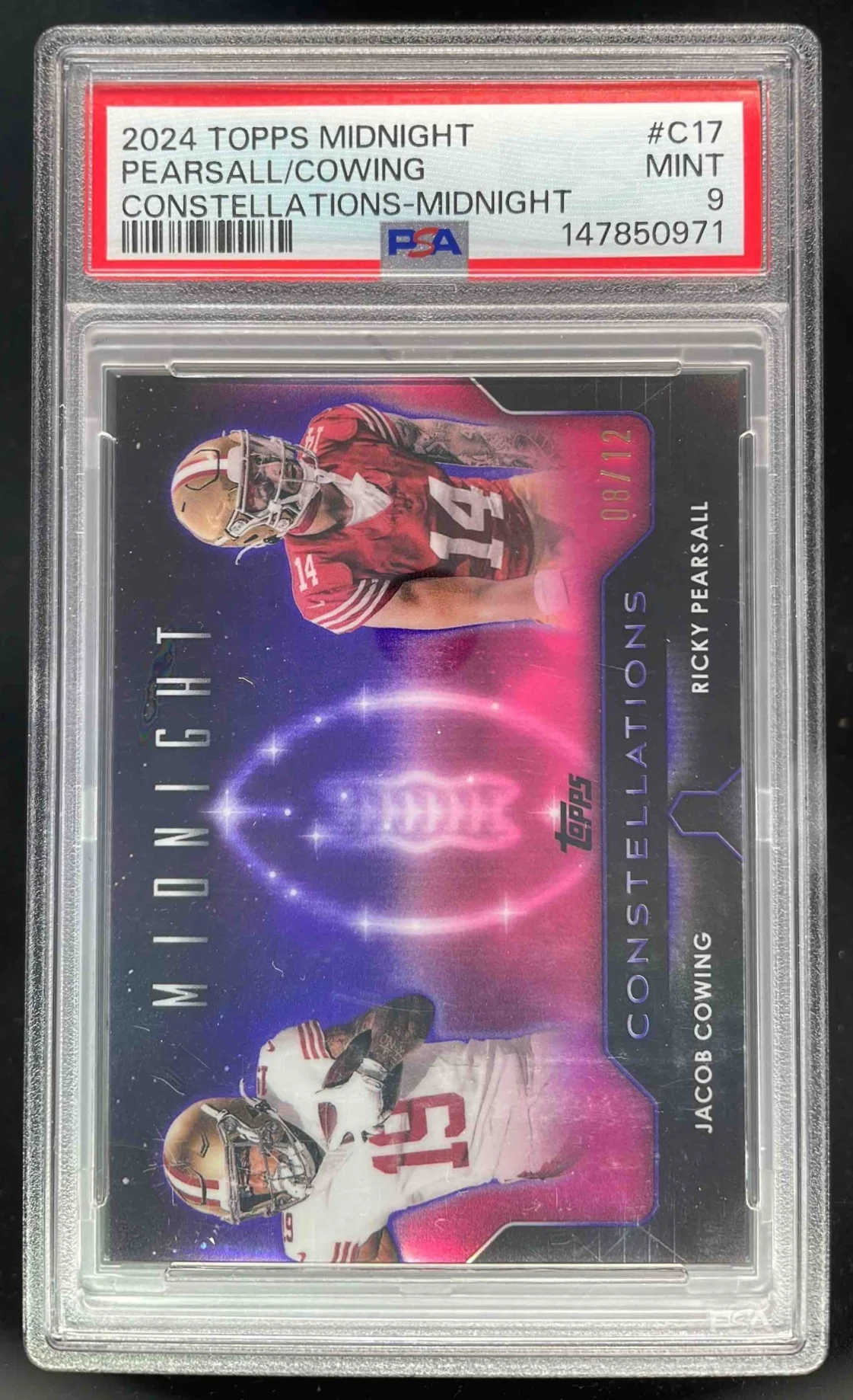 2024 Topps Midnight Constellations Ricky Pearsall Jacob Cowing RC /12 PSA 9