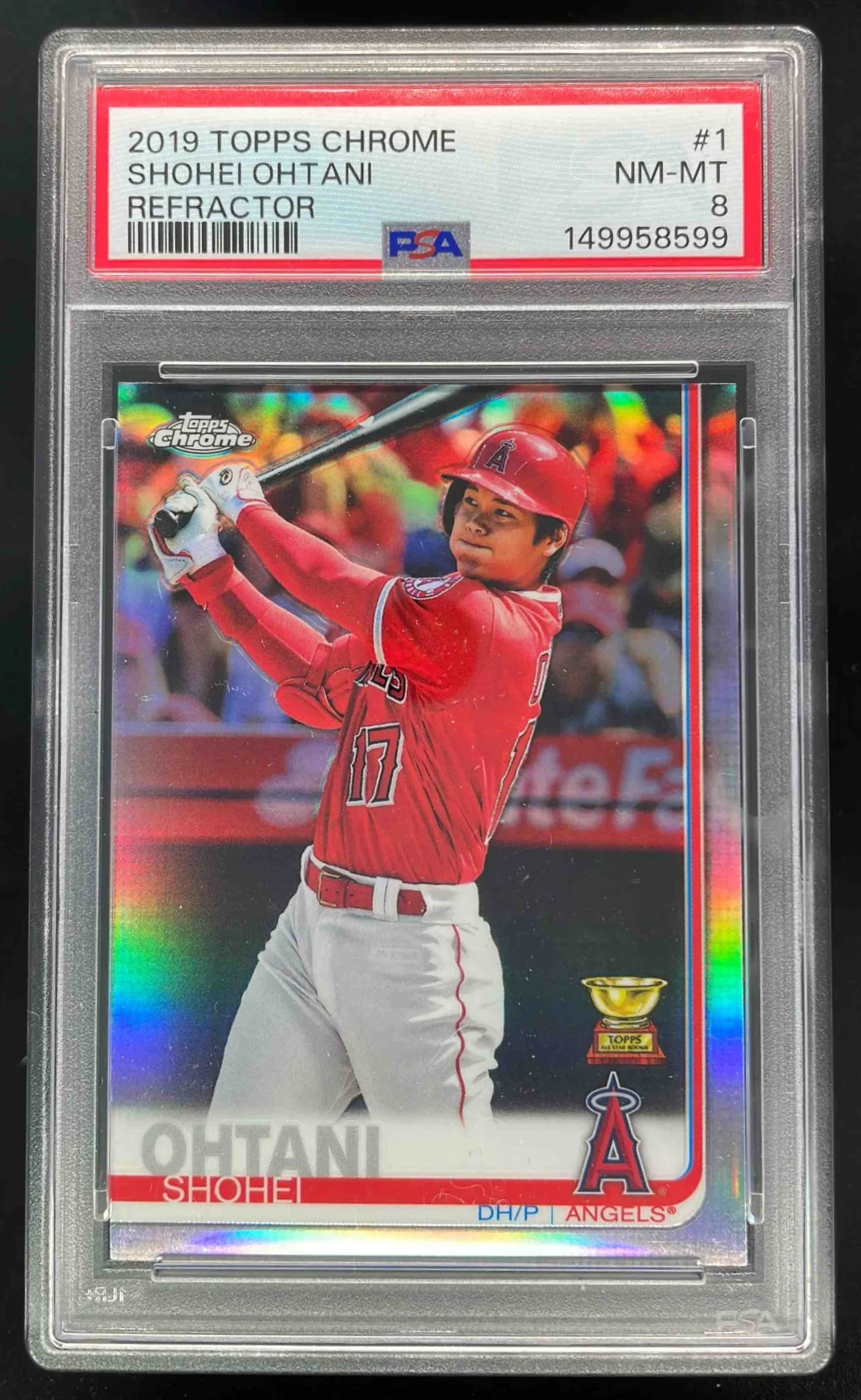 2019 Topps Chrome Refractor #1 Shohei Ohtani PSA 8