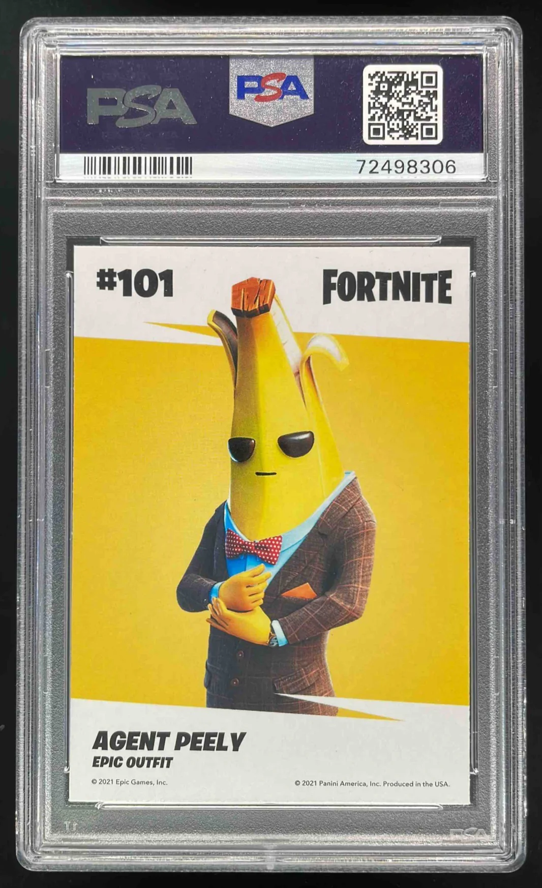 2021 Panini Fortnite Series 3 Laser #101 Agent Peely PSA 10 - Image 2