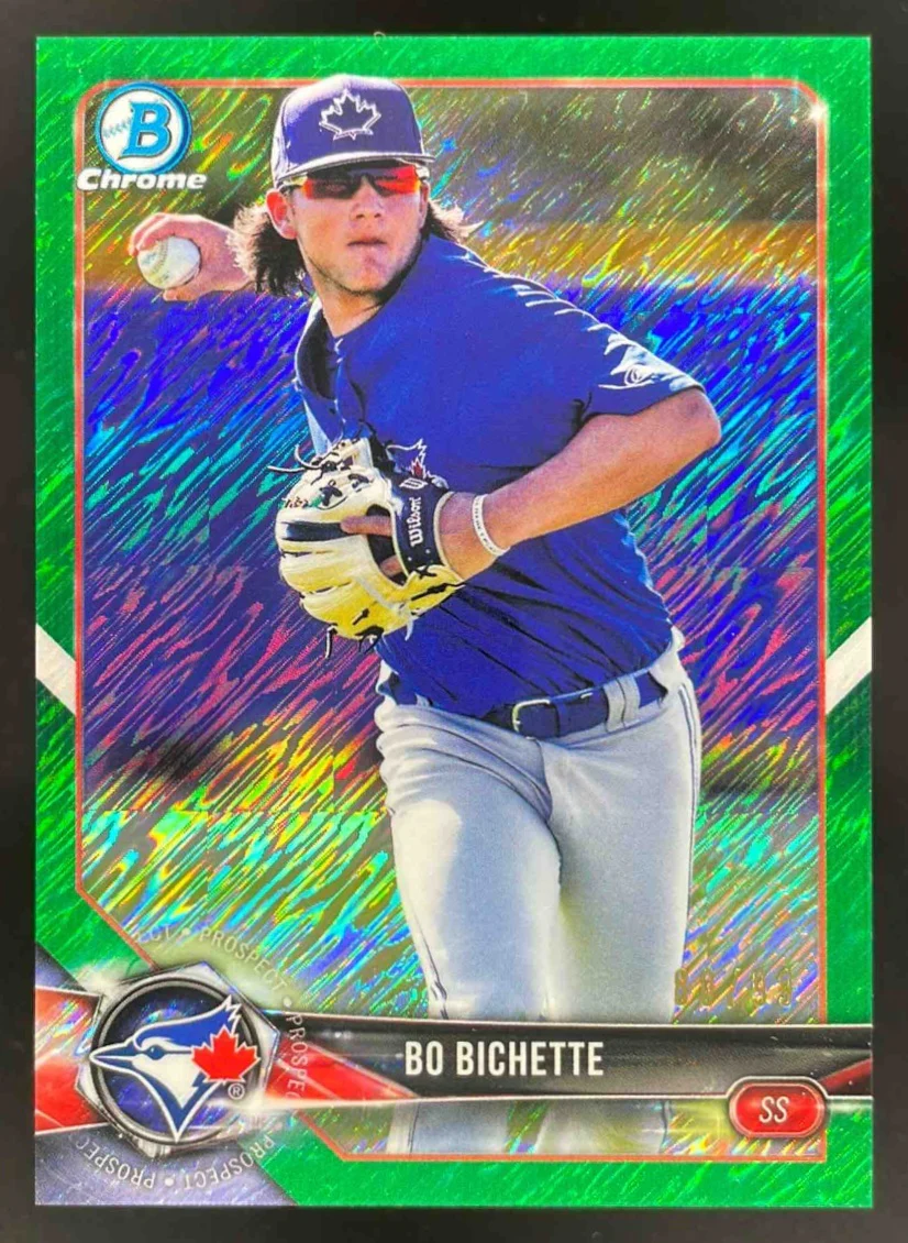 2018 Bowman Chrome Prospects Green Shimmer Refractor #BCP199 Bo Bichette /99